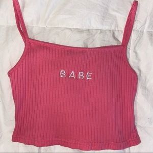 Shein “Babe” Cropped tank top